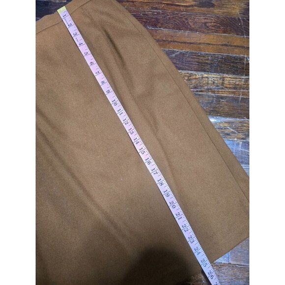 Vintage Cafe Brown Wool Midi Skirt - Picture 7 of 10